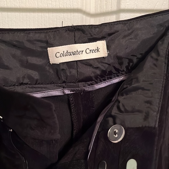 Coldwater Creek “Whisper Corduroy” Trouser- Size 14 Petite - Black - Picture 5 of 10